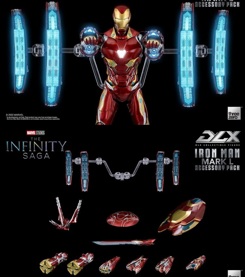 Threezero DLX 3A Iron Man Mark MK50 Weapon Accessories Pack Ornament Toys Without Main GBA