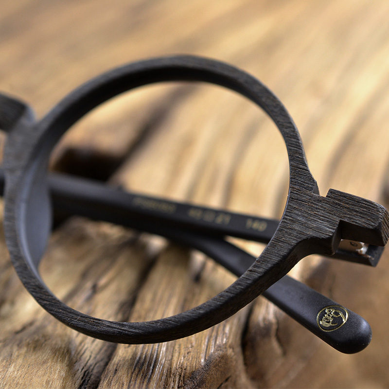 posesion木纹圆形眼镜框复古近视眼镜架小圆框眼睛框民国风男女