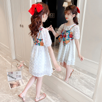 Girls' dress summer 2022 new fashion children's clothing girl princess dress medium and large children's dress