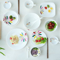 Blooming free with ceramic instant noodles Big Soup Bowl soup bowl rice bowl dish serving dish dish steaming microwave fish plate