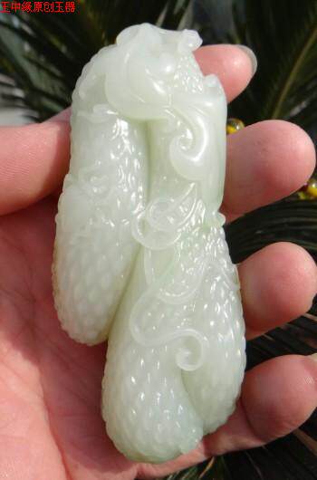 俄料 带翠 大把件【飞黄腾达】实价9800元 - 和田玉|翡翠|玉石珠宝