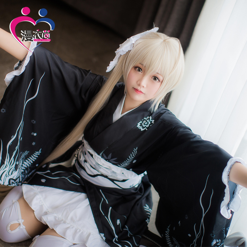 包邮缘之空春日野穹穹妹夏日祭和服浴衣cosplay服萝莉装萌动漫服