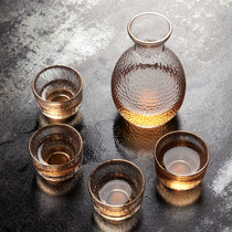 Japanese sake cup Sake jug set Japanese hammer glass small wine glass White wine cup Warm wine jug Hot wine wine set