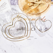 Japanese cute glass bowl beauty salon small creative Phnom Penh bowl Personality heart-shaped cup Household transparent eating bowl