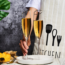 Phnom Penh beveled crystal Champagne Cup ins creative personality home goblet set bubble wine glass