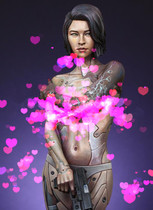 1:12 resin soldier female mechanical assassin bust 267