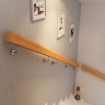 Simple wall solid wood stair handrail European household kindergarten nursing home Indoor villa Attic anti-slip handle