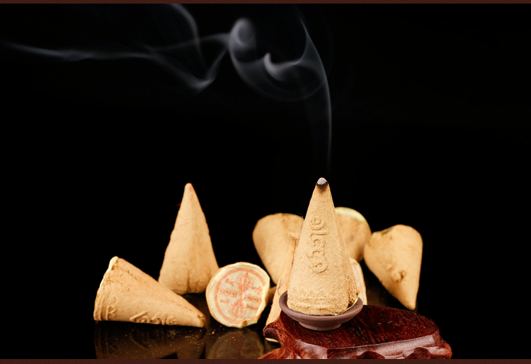 烟供食子薰香家用供佛塔香108味大颗粒带字赠咒轮