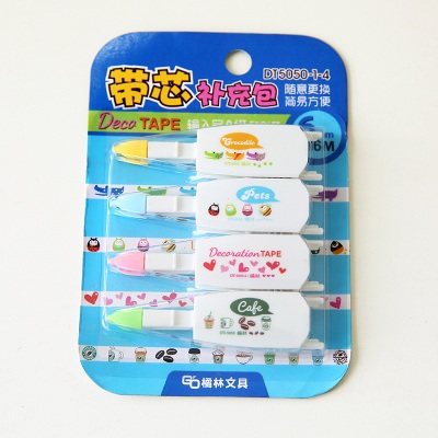 hand ledger color stiers korean stationery creative push-type lace correction tape cute decoration tape hand  diary decoration