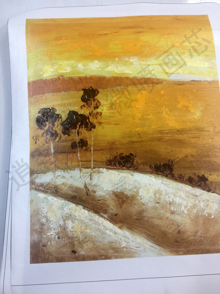 亚麻布微喷添笔仿手绘油画喷绘油画布添彩油画打印定做印刷亚麻布_7折