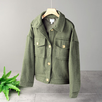 Small amount of wool Transcript of wool Short Coat Women Foreign Trade Row Withholding Easy commuter Long sleeves Pop Soft Autumn Clothing