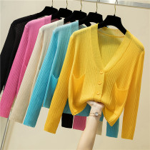 Short coat women 2021 new summer ice silk knitted cardigan long sleeve Super fairy sunscreen shirt thin shawl