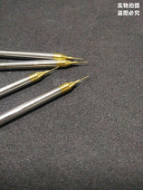Rough shank Tungsten steel ultra-small stainless steel titanium plated drill shank 3 edges 4 drill tips 0 3 to 1 0 Interval 0 5