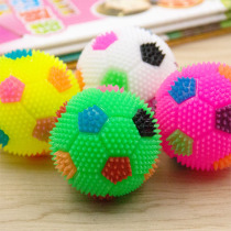 New creative puzzle glowing elastic small football ball with whistle early education childrens toys stall batch