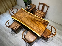 (boutique South American walnut wood natural side) Tea table solid wood large plate 168-85-88-6 5 special sale