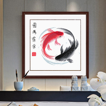 Cross stitch 2021 new thread embroidery more than a year old fish living room small size simple self-embroidery hand embroidery type