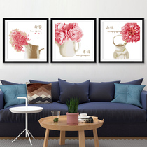 Cross embroidered 2022 line embroidered new triptych self-embroidered living room Bedroom minimalist modern small pieces handmade simple embroidery