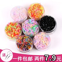 Japan-ROK children disposable black small leather fascia female hair accessories adorable thickened baby cute and unhurt hair rope headwear