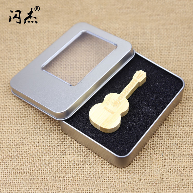 wooden guitar 16g u disk creative gift custom wood business festival diylogo