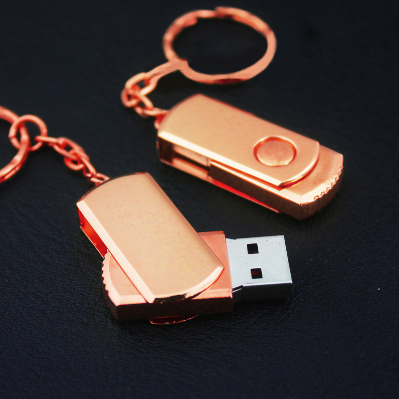 metal rotating small fat 8gu plate gift custom logo business personality usb flash drives office usb