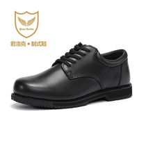 Jun Locke low-top non-slip big-head leather shoes mens black classic Joker tactical shoes deodorant insoles light casual shoes