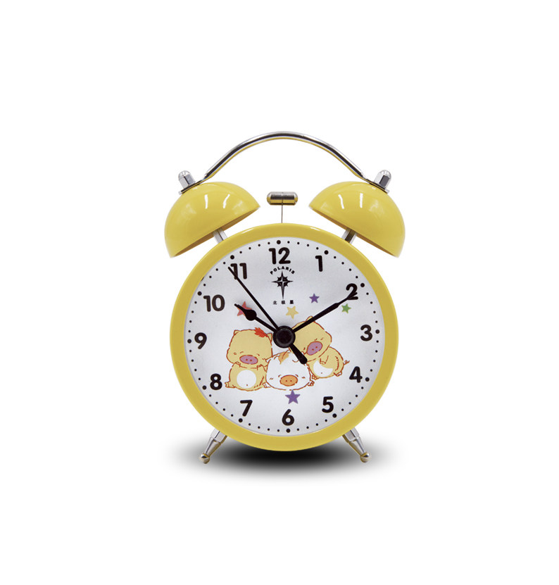 北极星时尚小闹钟创意静音床头电子钟儿童卡通夜灯学生懒人闹表