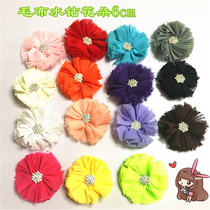 Wool cloth chiffon rhinestone flowers 6cm clothing accessories tutu skirt tutu skirt accessories hair accessories hair accessories floral headdress diy handmade