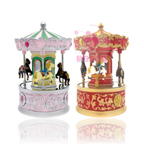 (Hokkaido Otaru Crafts) F Japanese Carousel Series Music Box (1)