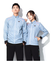 Autumn and winter new mens and womens long sleeve air volleyball suit suit competition badminton sportswear quick-dry table tennis uniform