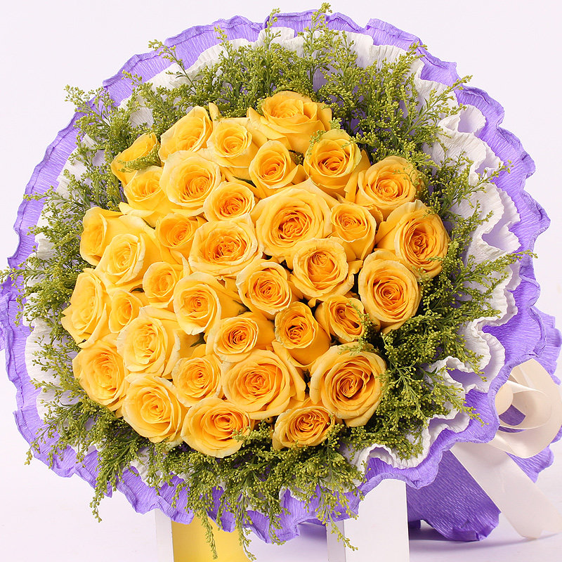 黄玫瑰鲜花 生日鲜花爱情鲜花节日鲜花北京广州上海鲜花速递郑州