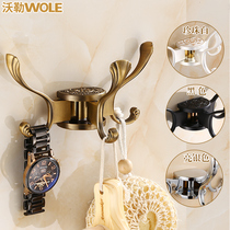 Light luxury activity adhesive hook European-style rotating clothes hook clothes wardrobe coat hook Wall Wall clothes hook free of holes