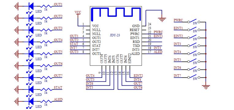 jdy-23蓝牙5.0模块 ble5.0 蓝牙透传 蓝牙数传 cc2541从机蓝牙