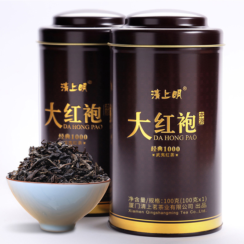 买一送一共200g  清上明大红袍茶叶 乌龙茶 武夷山岩茶散装茶叶产品展示图3