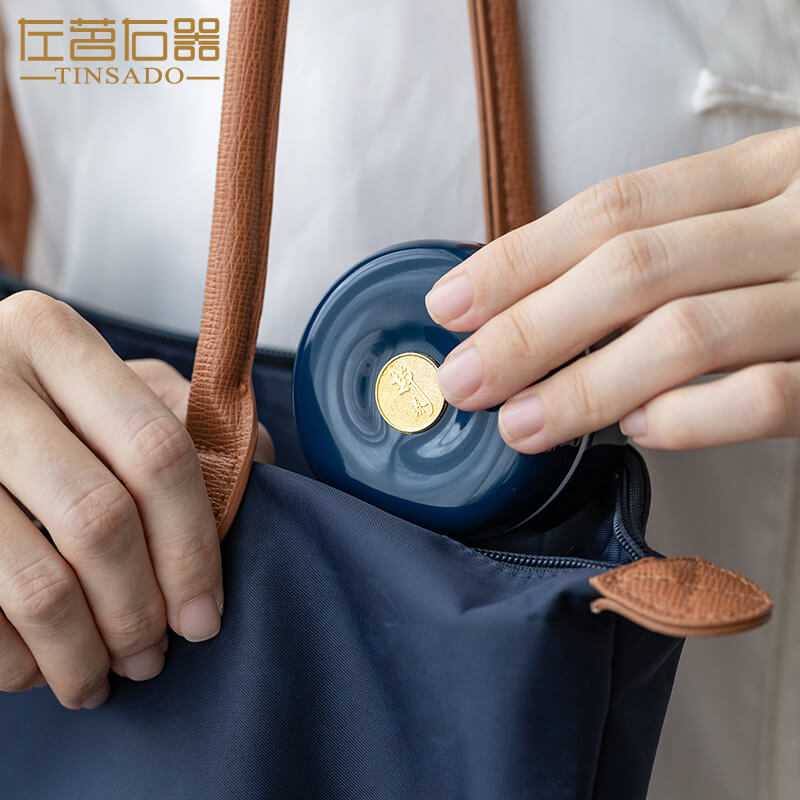 ZuoMing right device mini caddy fixings with small ceramic travel with sealed as cans portable moisture storage POTS of tea