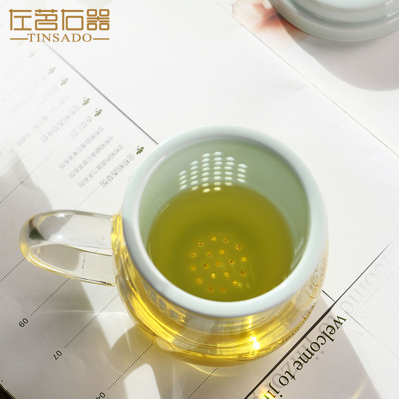 ZuoMing right implement separation of tea tea glass tank filter office high - temperature water glass cups