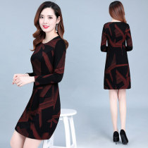Do clothes paper pattern Q13 middle-aged womens autumn long-sleeved dress new round-neck version of paper 1:1 real sample cutting