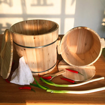 Solid Wood rice barrel sealed rice storage box household rice tank rice box flour bucket grain storage insect moisture-proof storage box