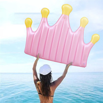 New Crown floating row swimming ring ins Net red pink inflatable extra thick inflatable water floating bed swimming ring