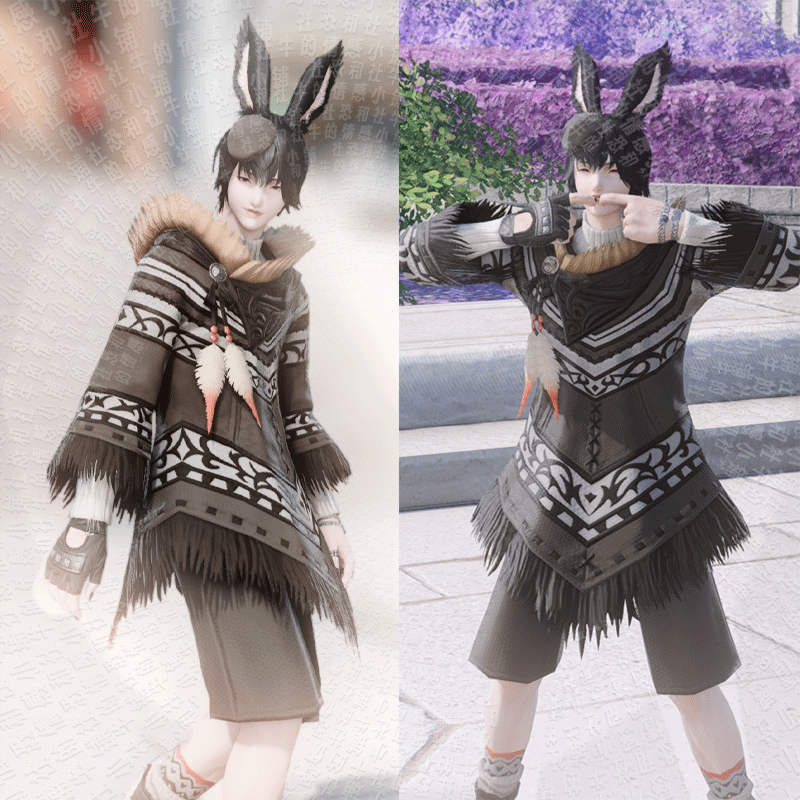 端游ff14【兔男套装二】维埃拉族男时装搭配幻化服装全区