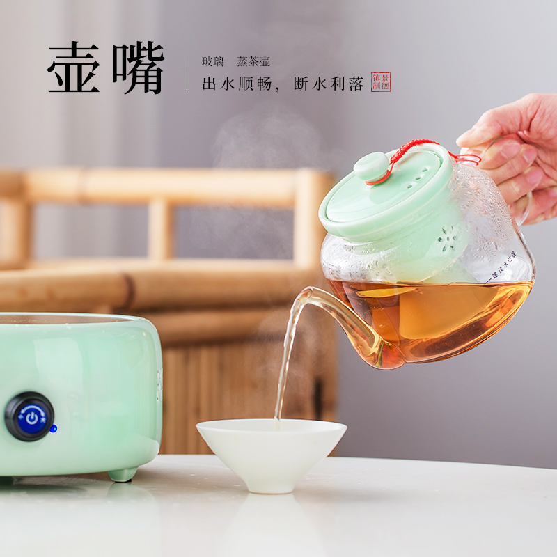 Steaming kettle high - temperature thickening filter glass teapot heat - resistant kung fu tea boiled tea machine electricity TaoLu suits for