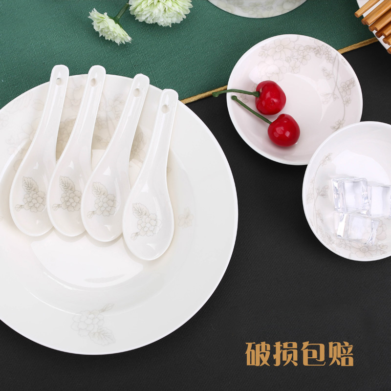 Spring element DIY free collocation with tableware suit jingdezhen ceramic tableware dishes suit household dish dish