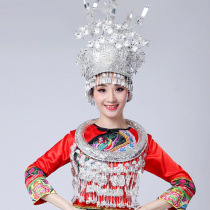Guizhou Miao Miao Silver Headwear Collar 10 Ma Minority Silver Hat Dong Tibetan Silver Phoenix Jewelry