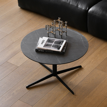 JOLOR Serian-style minimalist modern import Spanish industrial wind rock plate iron art round small family type metal tea table