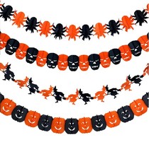 Halloween ghost festival supplies haunted house props bar scene layout decorations string flag pull flag pull flower ornaments