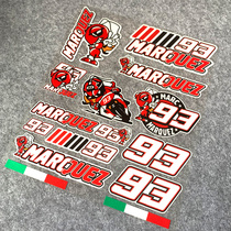 Motorcycle Reflective Sticker MARQUEZ 93 Fan Sticker Waterproof and Sunable Locomotive Sticker Scooter Electric Sticker