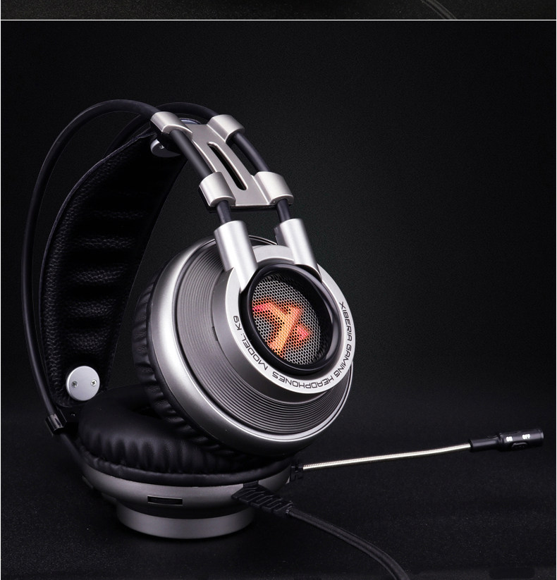 西伯利亚(xiberia)k9 电竞游戏耳机 铁灰色