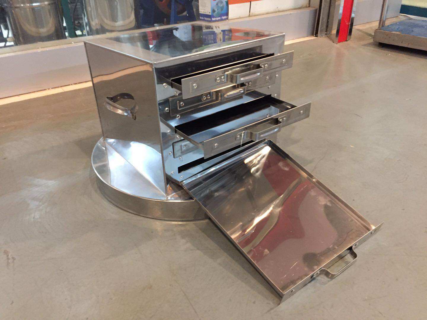 商用大型不锈钢广东肠粉蒸箱蒸柜蒸笼 蒸五层肠粉 送一蒸架抽屉