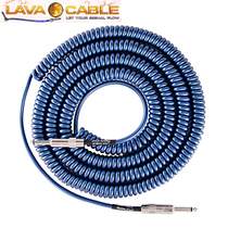 American Lava Retro Coil metal blue low noise telephone line guitar bass cable