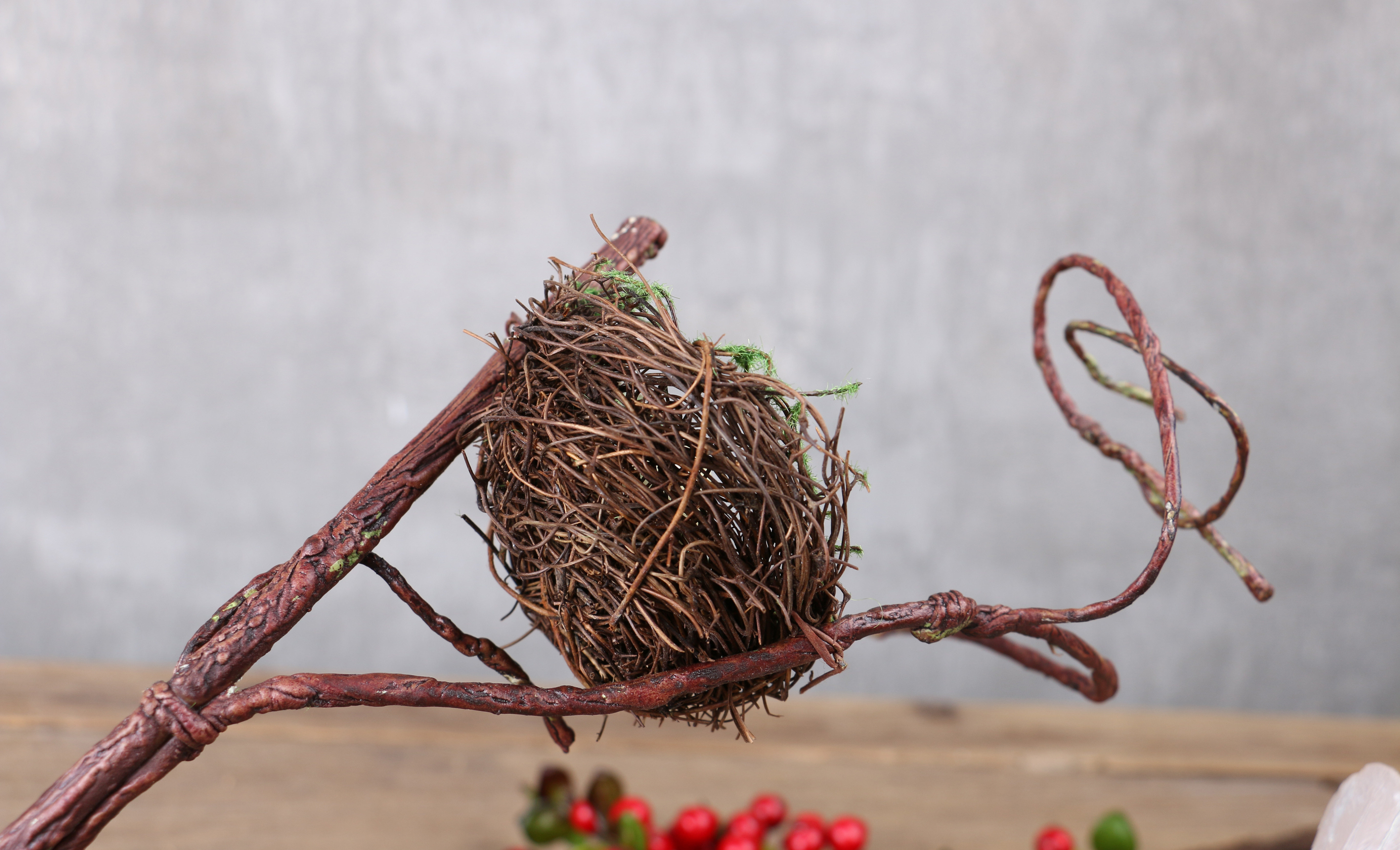 工厂店干树枝橱窗鸟巢 仿真道具鸟窝拍摄鸟蛋森林系植物干花艺术
