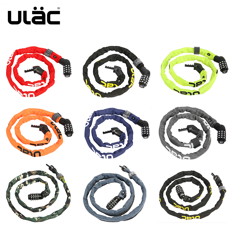 ULAC Uli bicycle chain combination lock mountain road car anti-theft lock electric car locomotive lock door lock